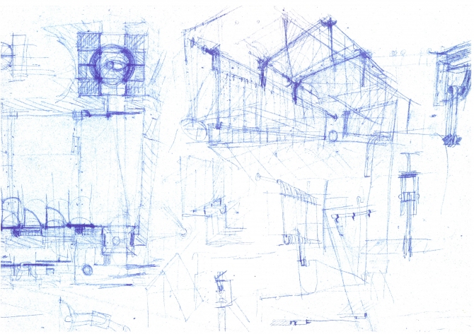 Boris Podrecca, prve skice za galerijo